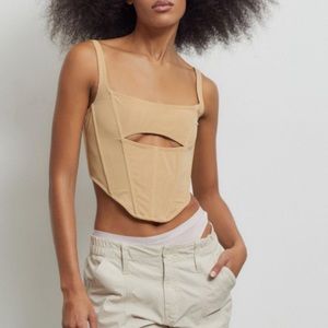 NWOT Urban Outfitters / Out from Under Spitfire Mesh Cutout Corset | Size L